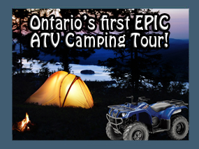 atv camping in muskoka after staying at your resort, hotel or motel come with us camping in muskoka on atvs
