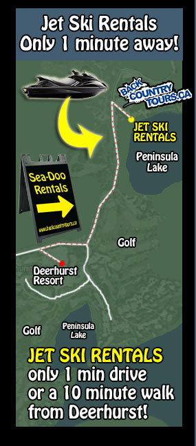 Deerhurst resort jet ski, sea-doo rentals, dwight muskoka