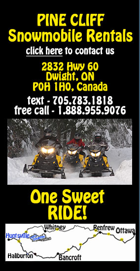 Back Country Tours Snowmobiling at Pine Cliff Resort Muskoka
