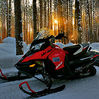 You can choose to rent a snowmobile from us.  We are right on the amazing Haliburton snowmobile trails!