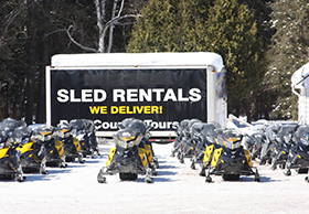 snowmobiling muskoka Pine Cliff Resort rentals